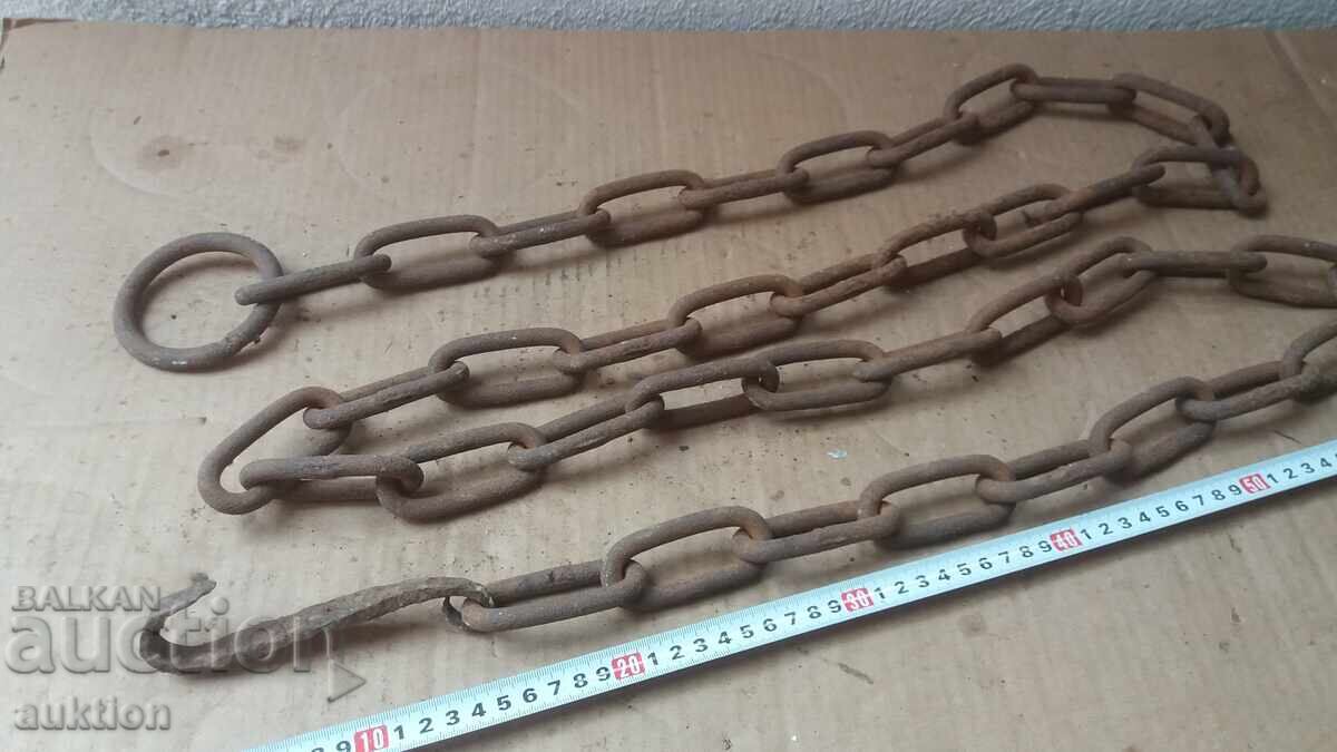 СТАРА МАСИВНА ВЕРУГА - СИНДЖИР ЗА КАМИНА