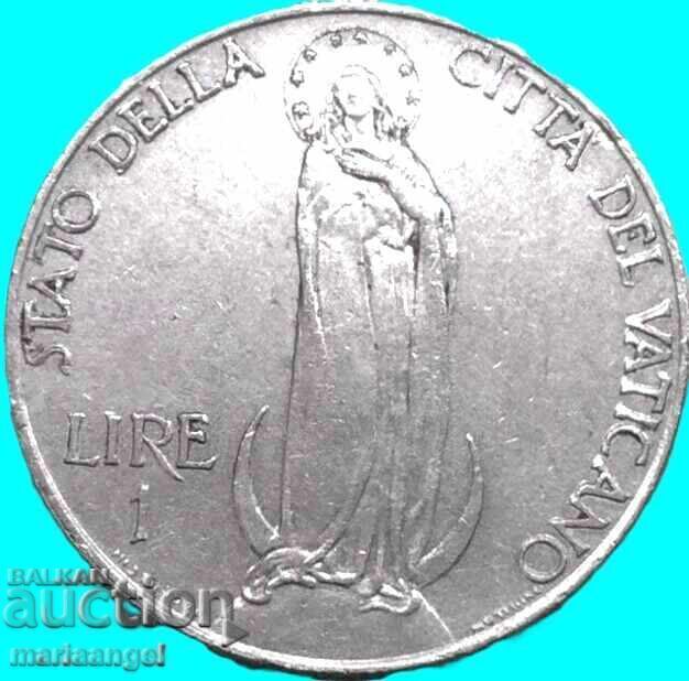 1 лира 1940 Ватикан понтифик Пий XII