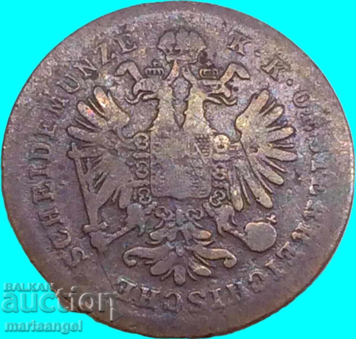 Ungaria 1 Kreuzer 1861 E -Carlsburg Transilvania RARE - 6 Ungaria 1 Kreuzer 1861 E -Carlsburg Transilvania RARE - 6