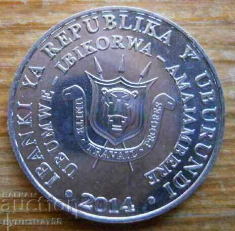 5 franci 2014 - Burundi (seria păsări) cu preț € 5.20 | 10.17 BGN