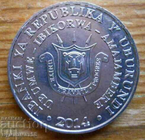5 franci 2014 - Burundi (seria păsări) cu preț € 5.20 | 10.17 BGN