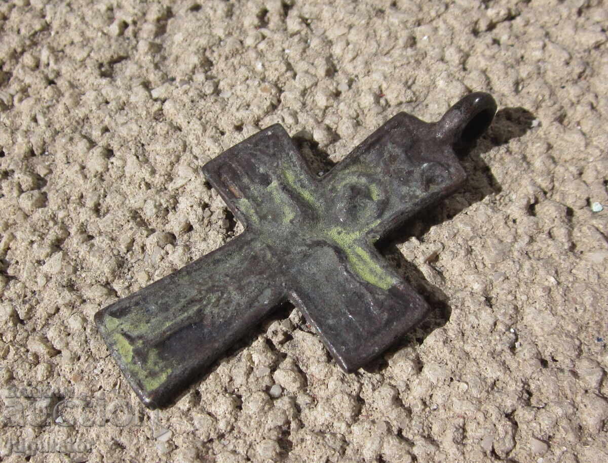Auction  Old Bulgarian Revival bronze cross