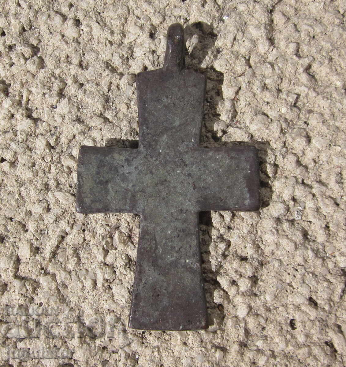 Old Bulgarian Revival bronze cross - 5