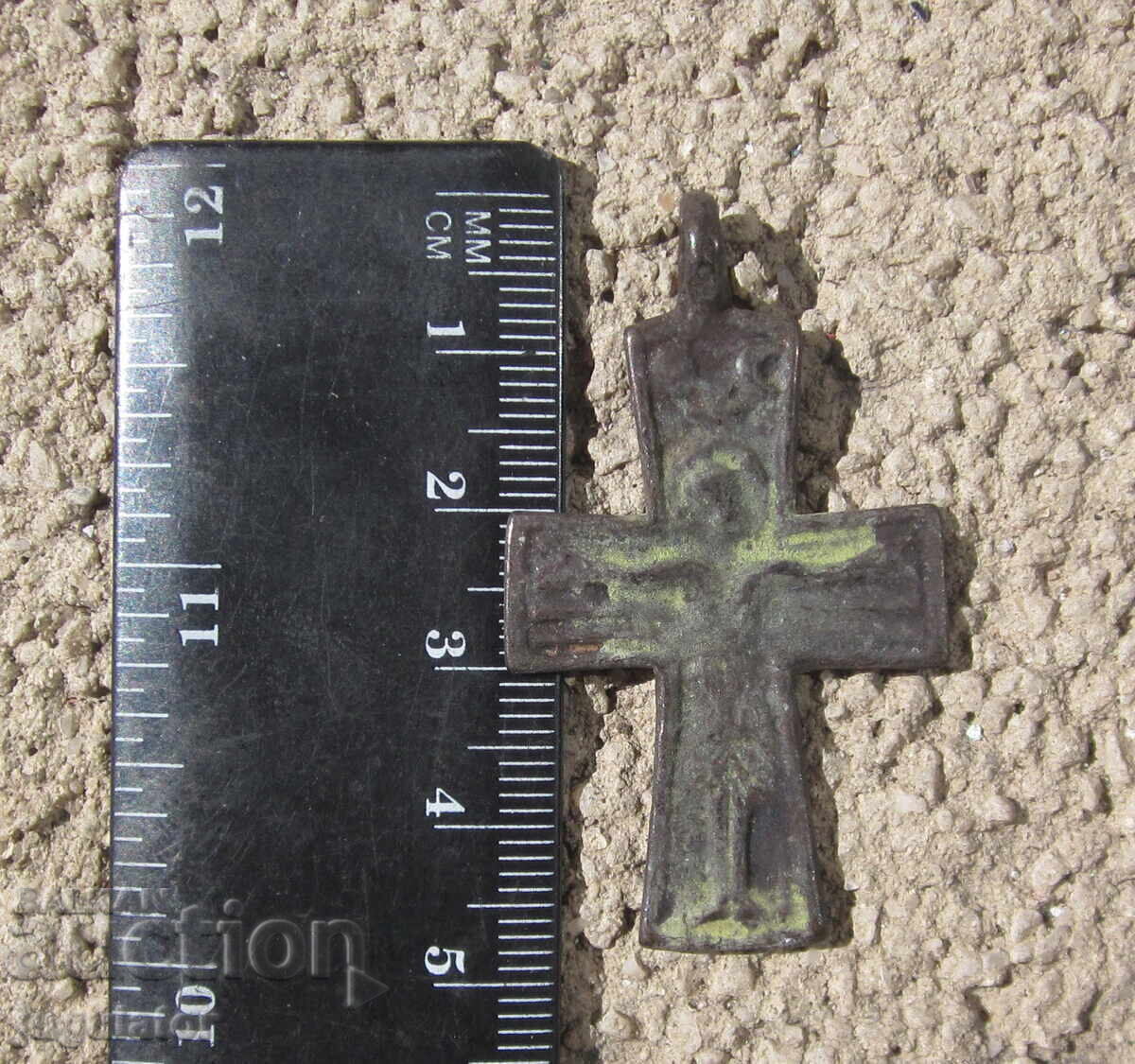 Old Bulgarian Revival bronze cross - 7
