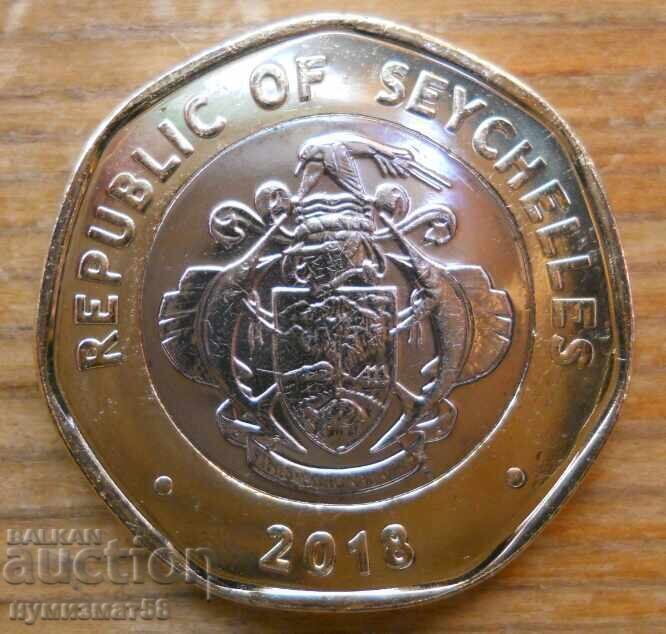 10 rupii 2018 - Seychelles (bimetal) cu preț € 12.80 | 25.03 BGN
