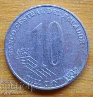 10 centavos 2000 - Ecuador 10 centavos 2000 - Ecuador