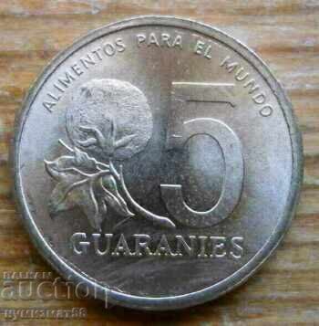 5 guarans 1992 - Paraguay