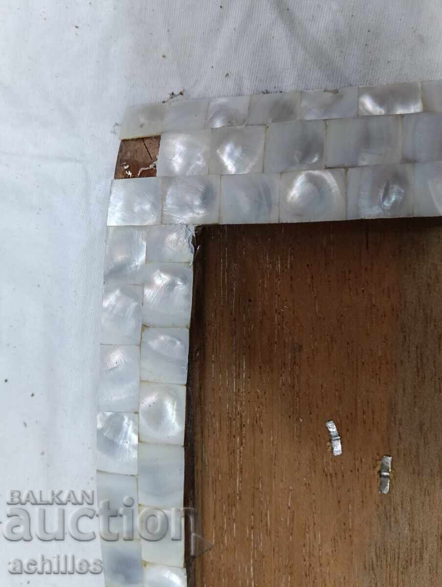Livrarea Ramă din lemn cu sidef
