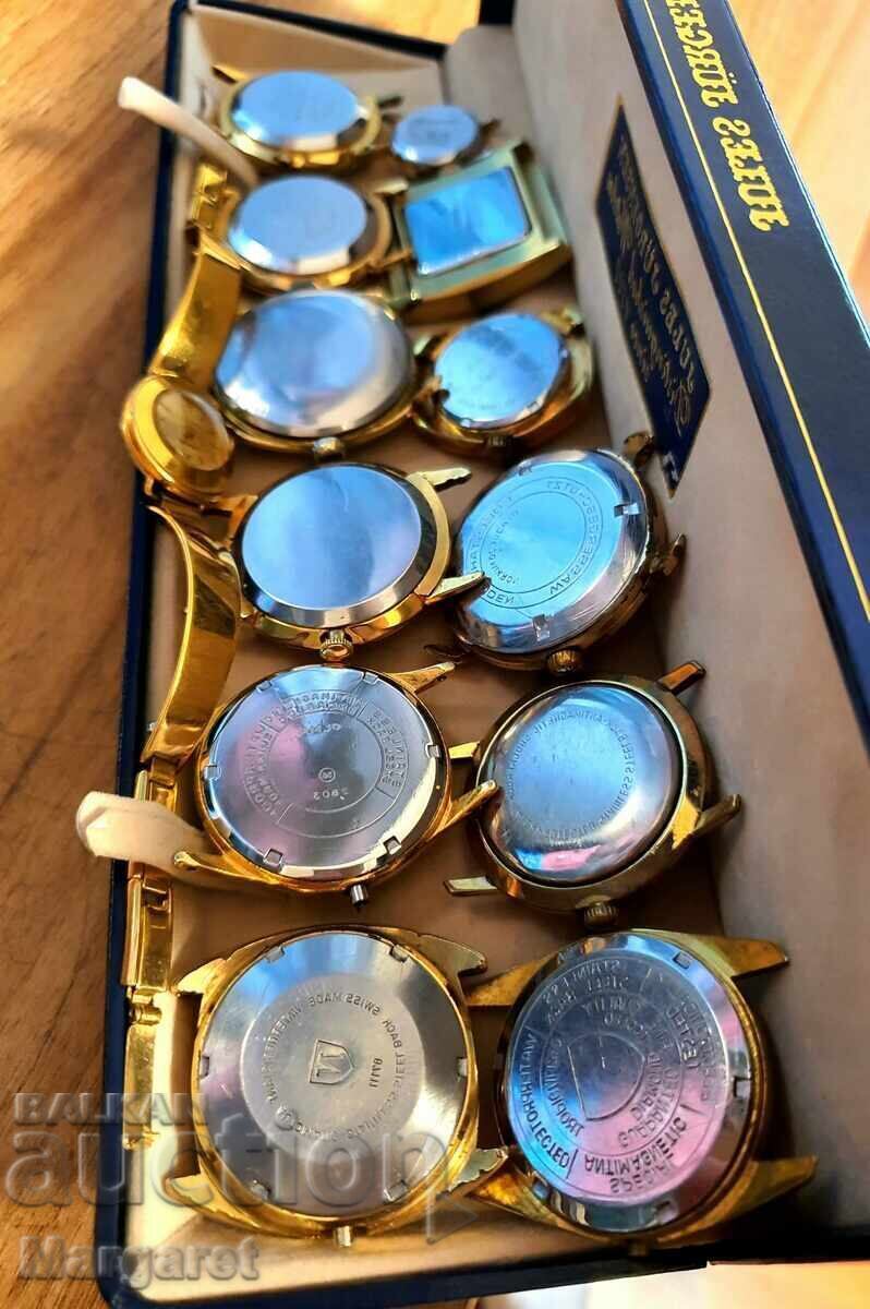 Licitație Ceasuri de mână placate cu aur, 13 bucăți, MEGA LOT