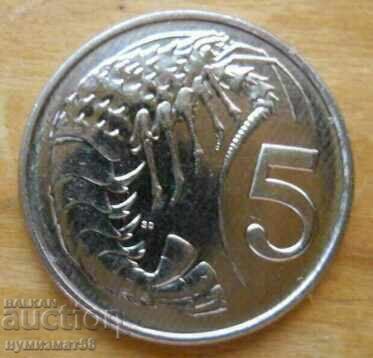 5 cenți 1992 - Insulele Cayman