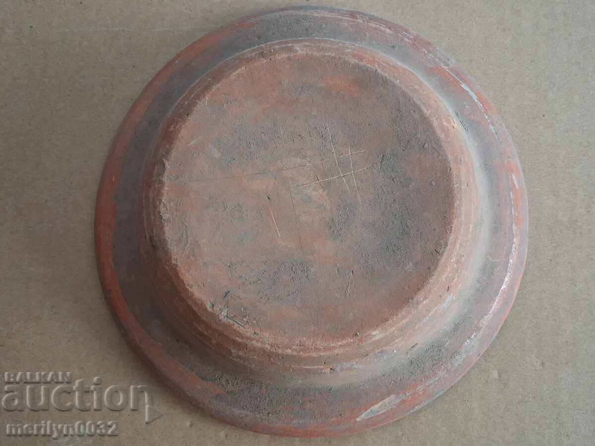 Licitație Oală veche de lut, ceramică, farfurie