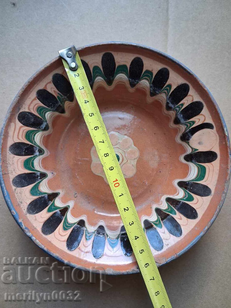 Oală veche de lut, ceramică, farfurie - 5