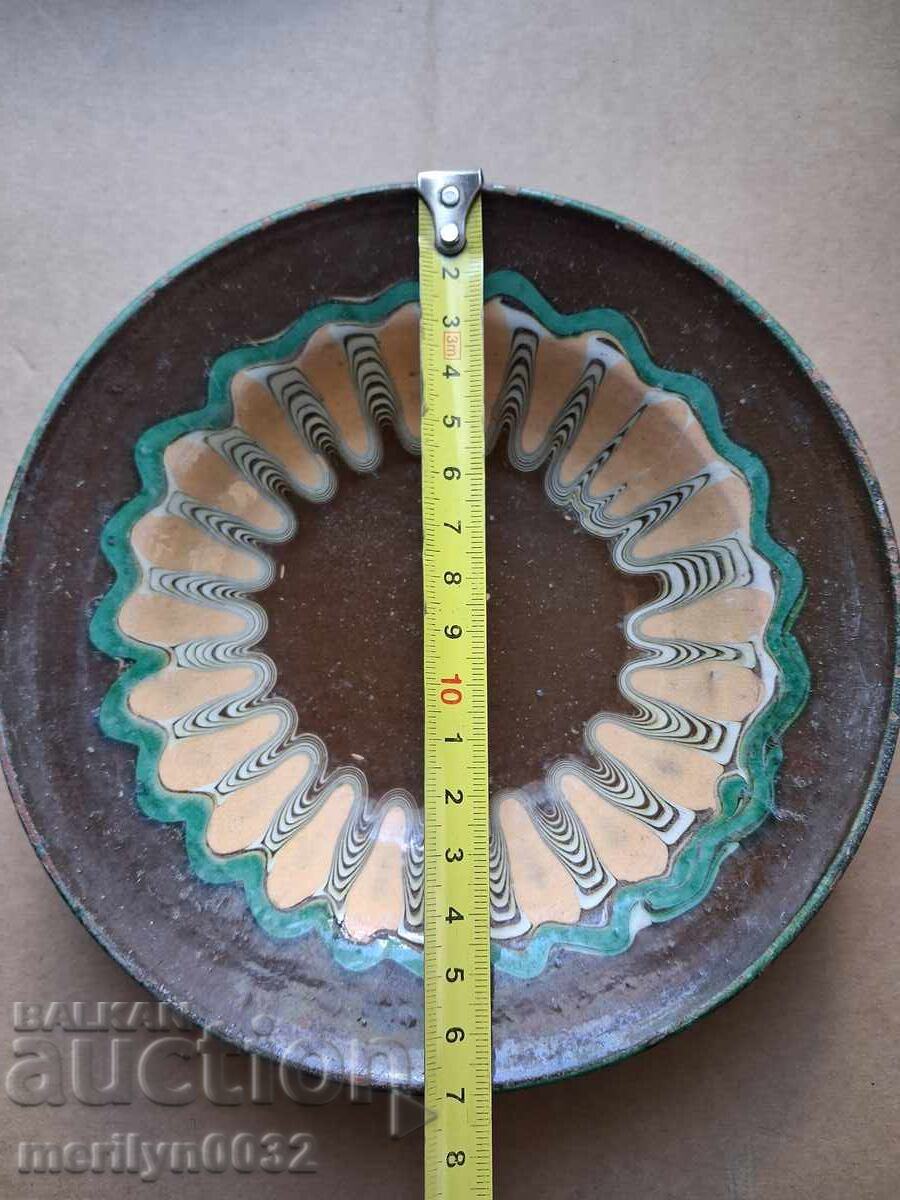 Oală veche de lut, ceramică, farfurie - 5
