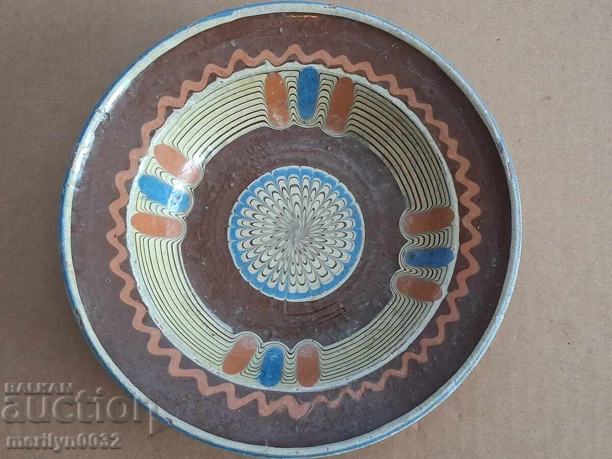 Oală veche de lut, ceramică, farfurie