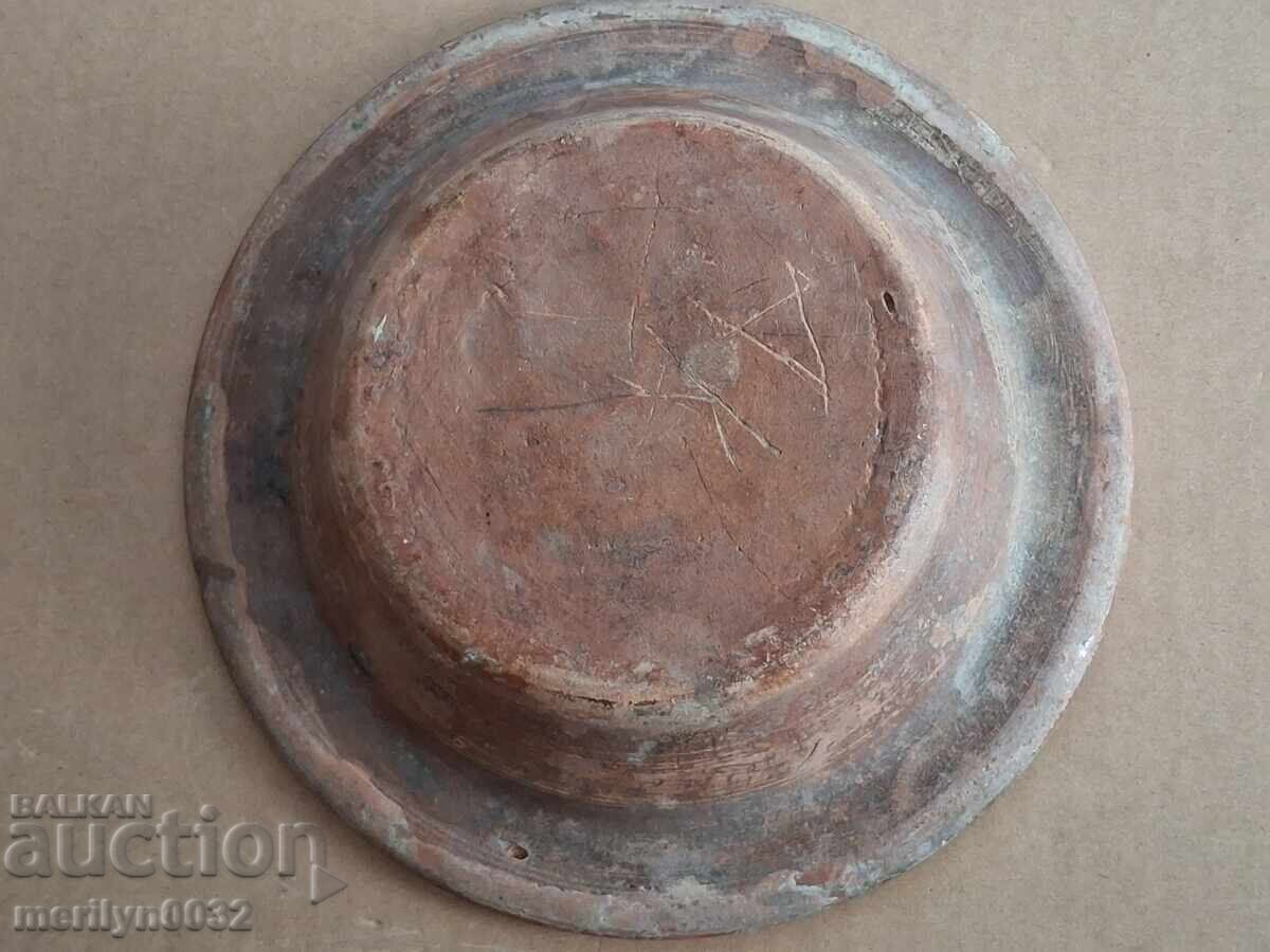 Licitație Oală veche de lut, ceramică, farfurie