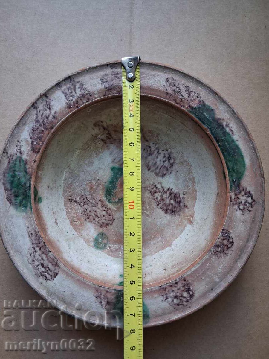 Oală veche de lut, ceramică, farfurie - 6