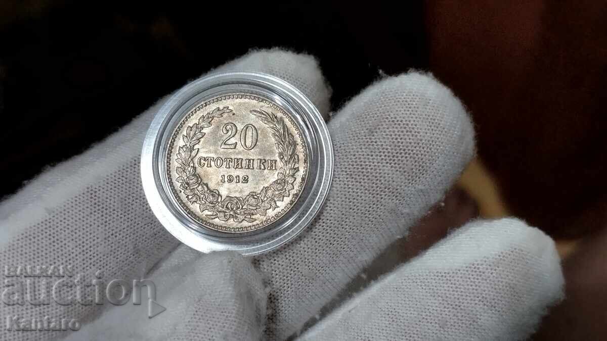 Monedă - BULGARIA - 20 de cenți - 1912