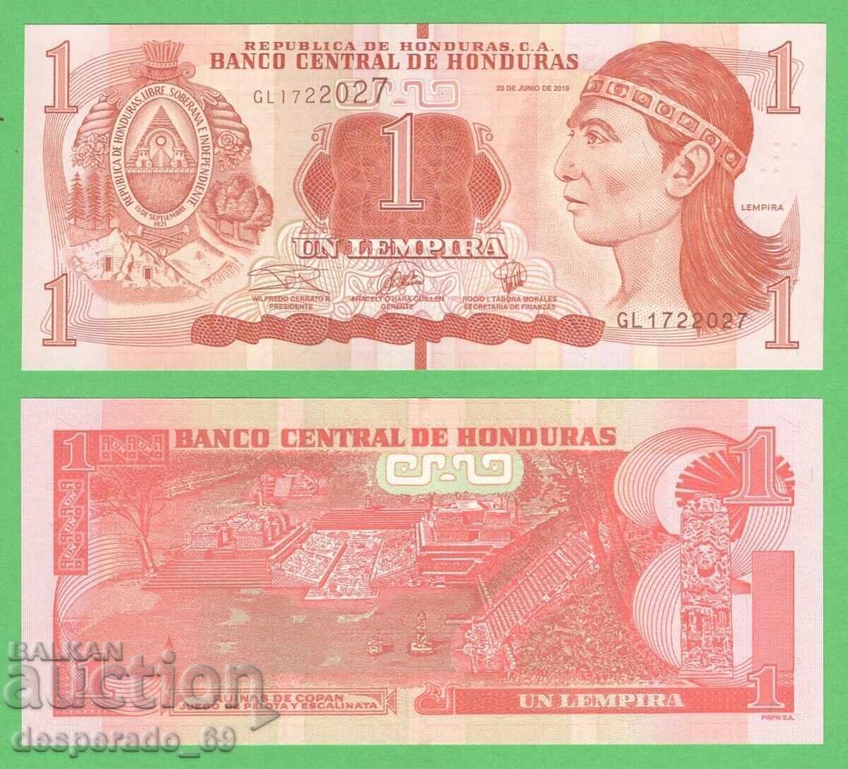 (¯`'•.¸ HONDURAS 1 lempira 2019 UNC ¸.•'´¯) (¯`'•.¸ HONDURAS 1 lempira 2019 UNC ¸.•'´¯)