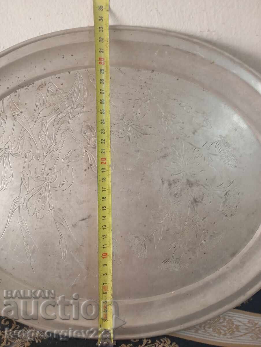 Licitație Tavă victoriană placată cu argint