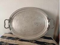 Tavă victoriană placată cu argint