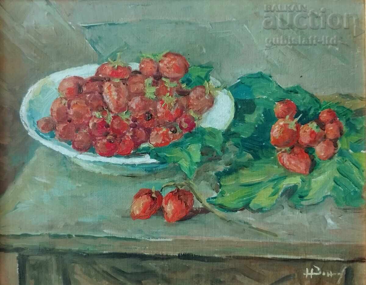 Painting, still life, artist Nikola Donchev, 1960s with price € 1100.00 | 2151.41 BGN