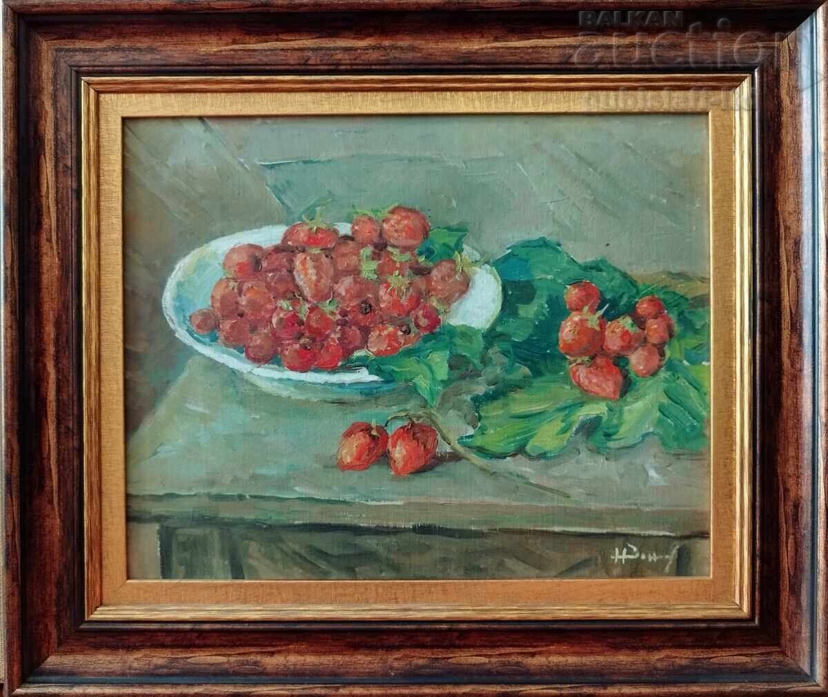Painting, still life, artist Nikola Donchev, 1960s