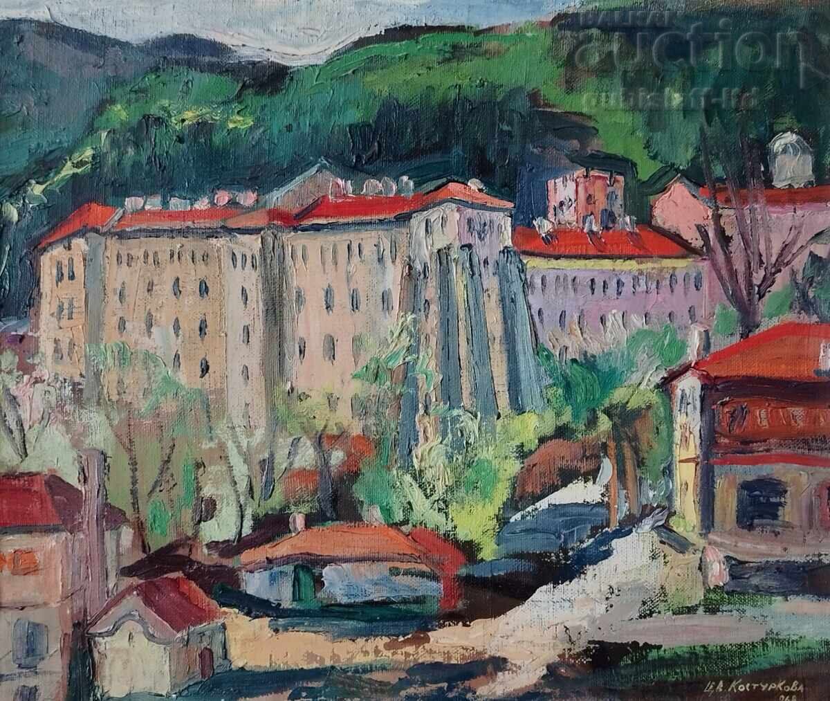 Tablou "Mănăstirea Rila", pictor Țv. Kosturkova, 1968 cu preț € 1500.00 | 2933.75 BGN