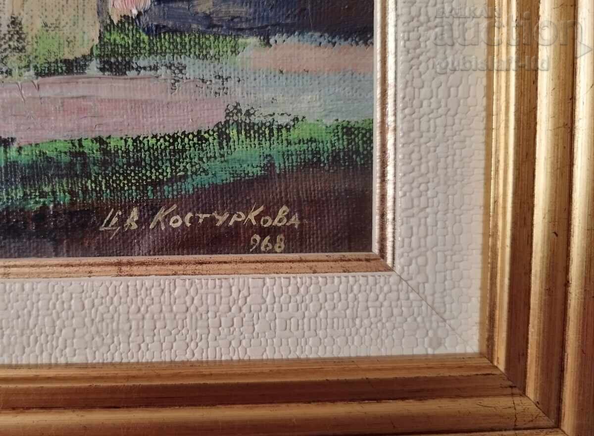 Licitație Tablou "Mănăstirea Rila", pictor Țv. Kosturkova, 1968