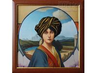 Πίνακας "Κορίτσι με κασκόλ", έργο του Πλ. Οβτσάροφ, 2023