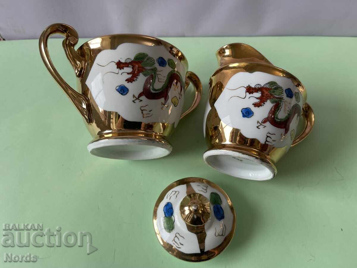 Παράδοση Πορσελάνινη παρτίδα με δράκους Παράδοση Πορσελάνινη παρτίδα με δράκους