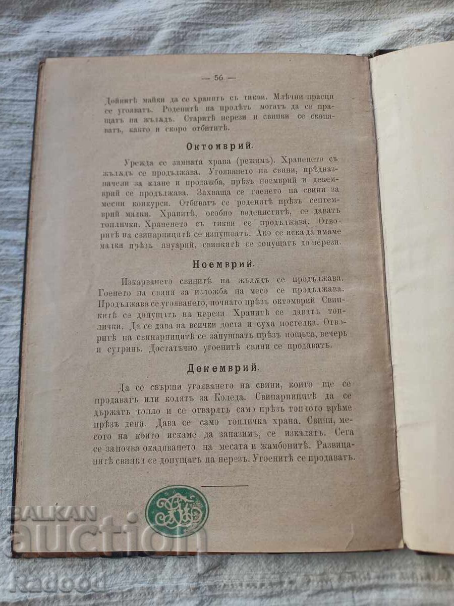 Livrarea CREȘTEREA PORCILOR 1903 Hr. Petrov