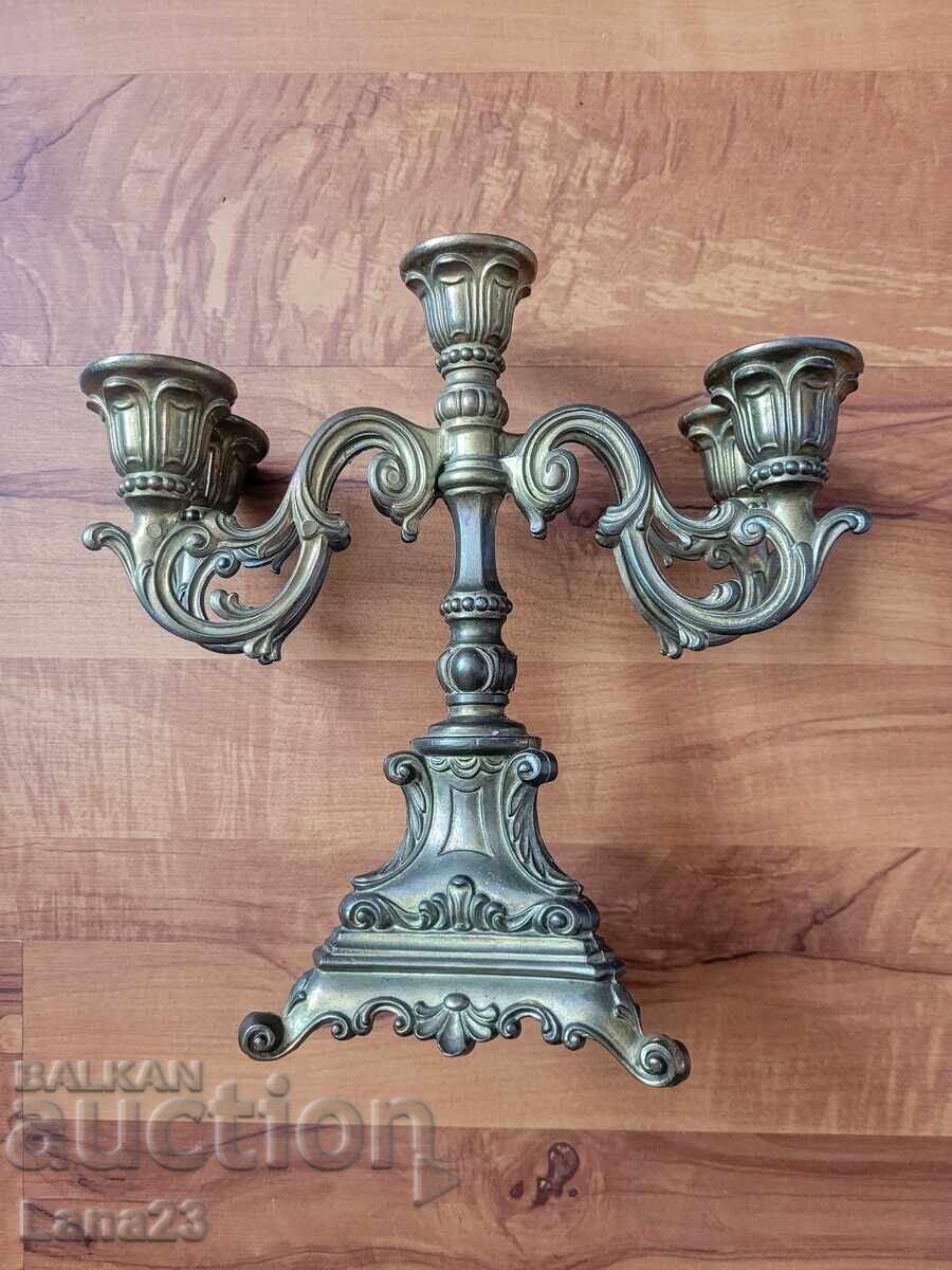 Sfeșnic din alamă - cu 5 brațe Sfeșnic din alamă - cu 5 brațe