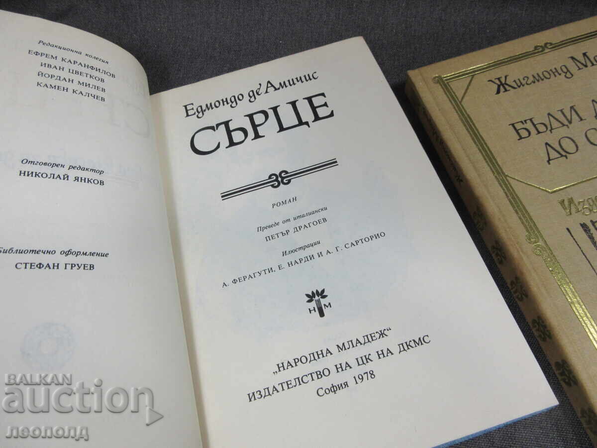 БЗЦ ЛОТ 2 КНИГИ Е. ДЕ АМИЧИС И Ж. МОРИЦ  СВЕТОВНА КЛАСИКА с цена € 0.01 | 0.02 лв.