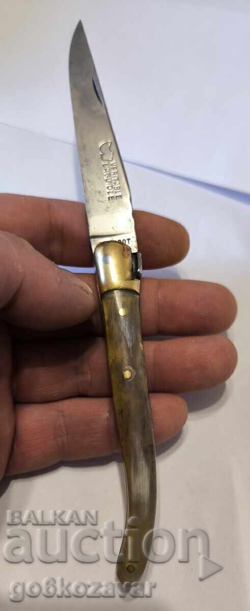 Auction "Le Sabot" by Laguiole — with a handle made of genuine horn, Rare! Auction "Le Sabot" by Laguiole — with a handle made of genuine horn, Rare!
