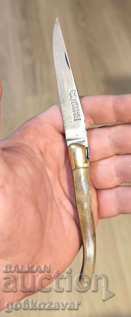 "Le Sabot" by Laguiole — with a handle made of genuine horn, Rare! "Le Sabot" by Laguiole — with a handle made of genuine horn, Rare!