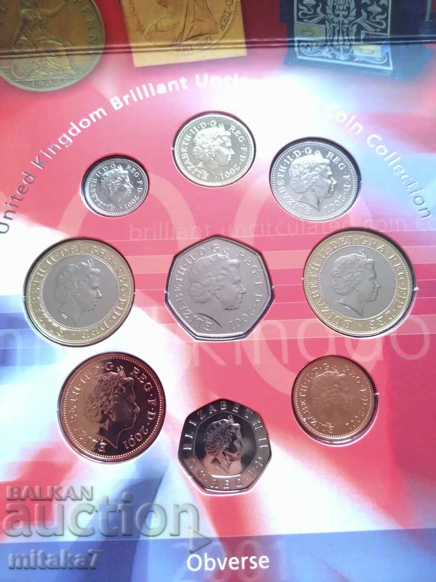 Licitație Set de monede 2001, Marea Britanie