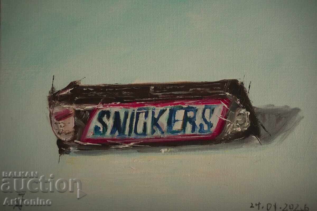 Pictură în ulei - Natură moartă - SNICKERS - Anton Yordanov