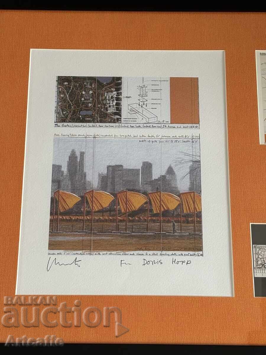 Delivery of Christo-Christo Javacheff The Gates, signed lithograph