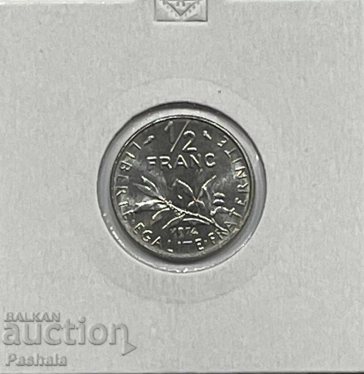 France 1/2 franc 1974