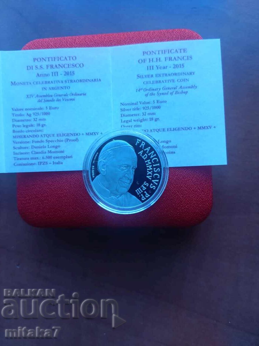 Παράδοση 5 ευρώ 2015, Βατικανό