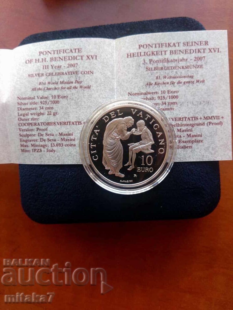 10 euro 2007, Vatican 10 euro 2007, Vatican