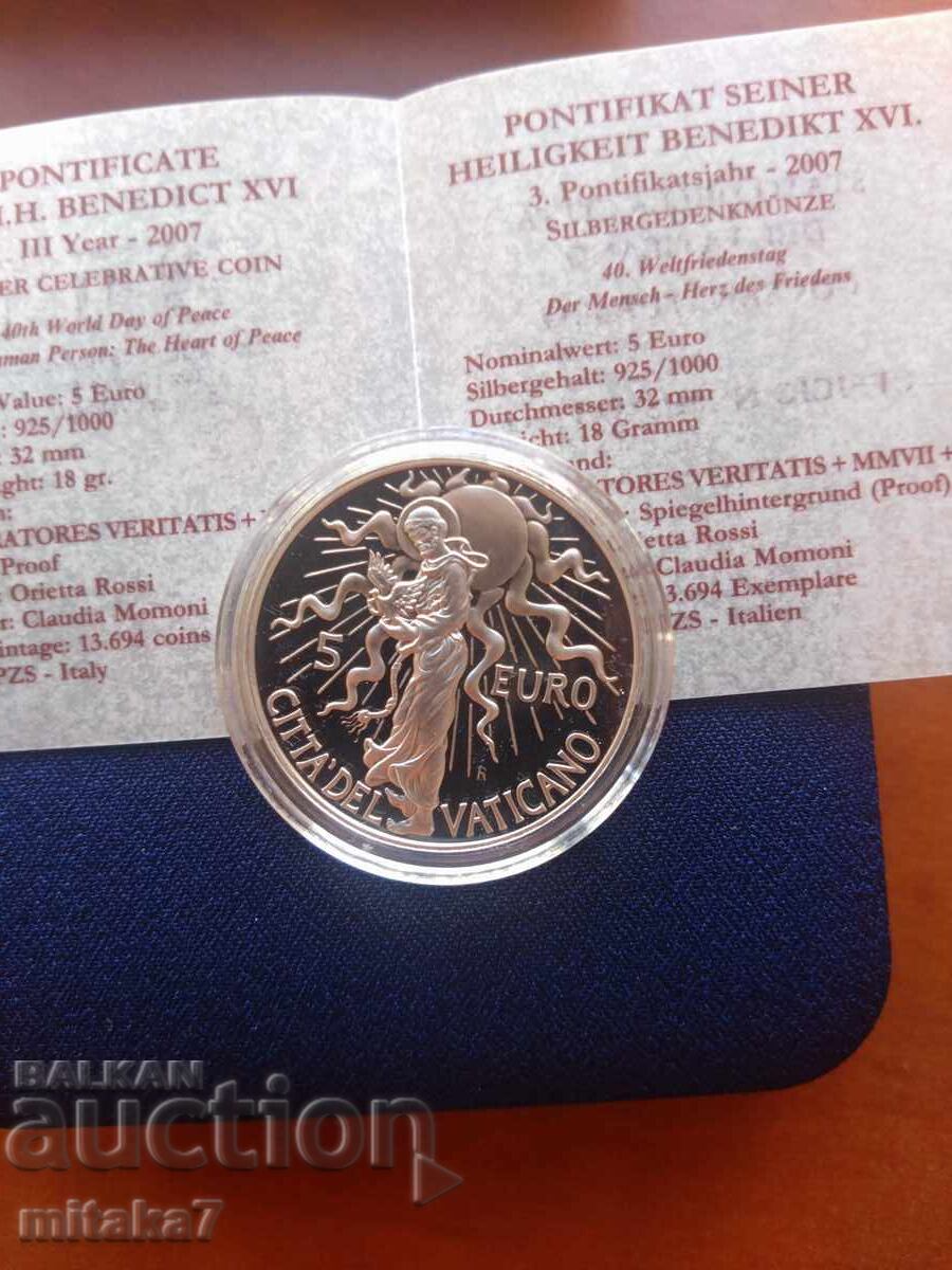 5 euro 2007, Vatican 5 euro 2007, Vatican