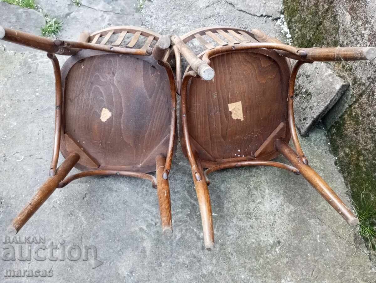 Auction  Vintage wooden Viennese style chairs