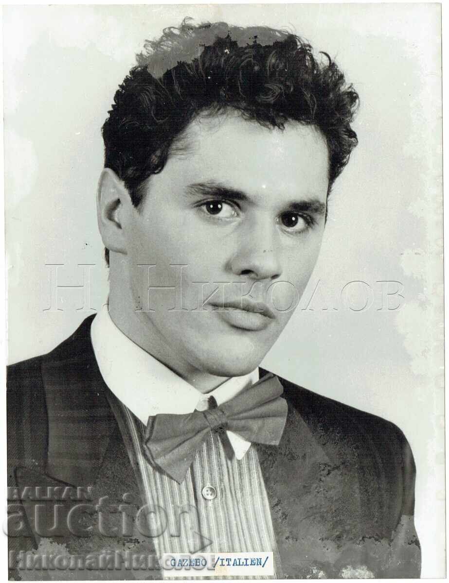 1984 ADN-ZB FOTOGRAFIE VECHE FOTO DE PRESĂ MUZICĂ GAZEBO DEFECT J507