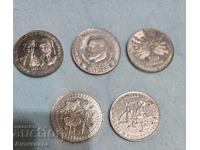 5 monede jubiliare bulgărești