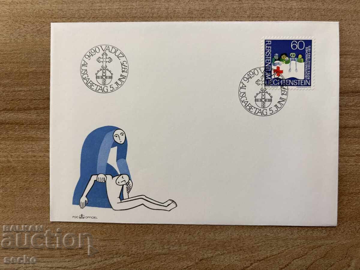 Liechtenstein - Plic prima zi - 30 ani Crucea Roșie... (1975)