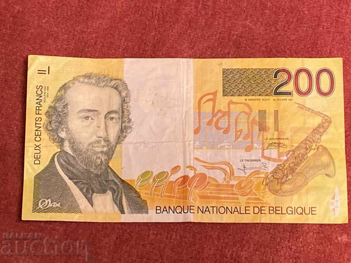 Belgia 200 franci Adolphe Sax Belgia 200 franci Adolphe Sax