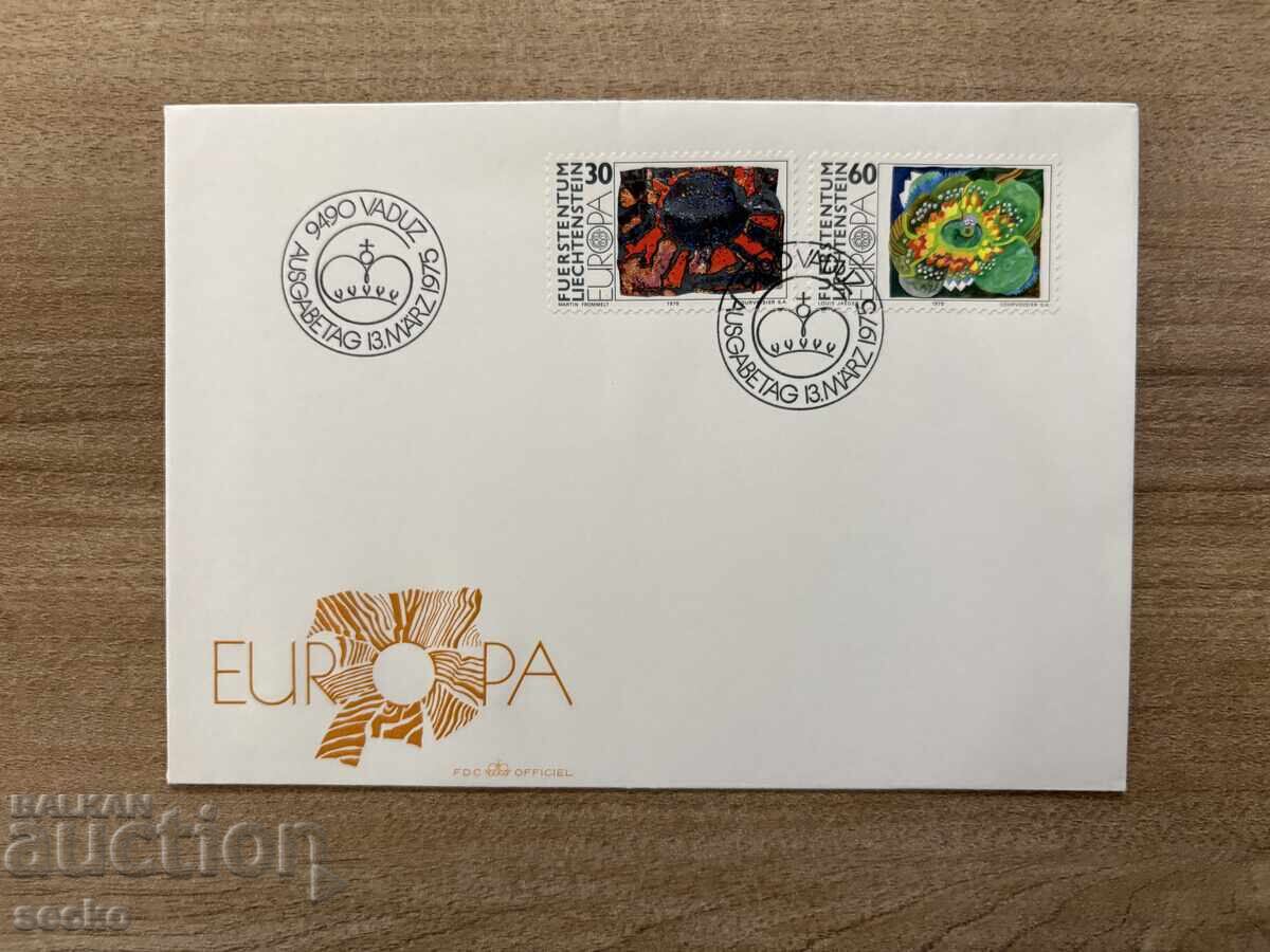 Liechtenstein - Plic prima zi - Mărci poștale EUROPA - Picturi (1977) Liechtenstein - Plic prima zi - Mărci poștale EUROPA - Picturi (1977)