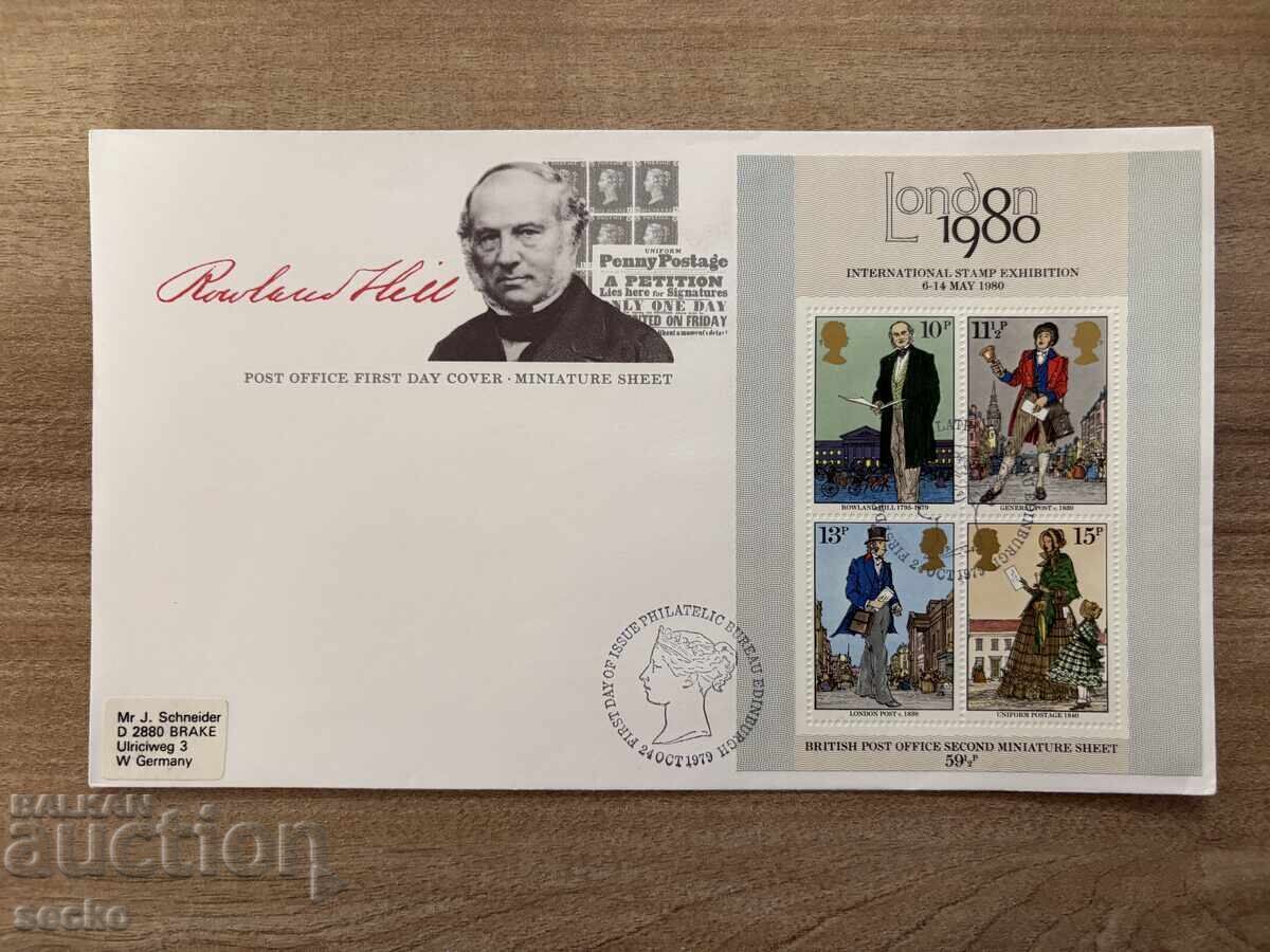 Marea Britanie - Plic prima zi - 100 ani de la... (1979)