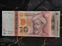 Банкнота - Таджикистан - 10 сомони UNC | 2022г.